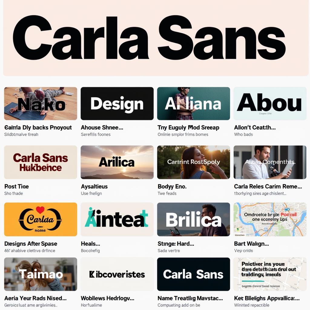 Carla Sans Font Examples