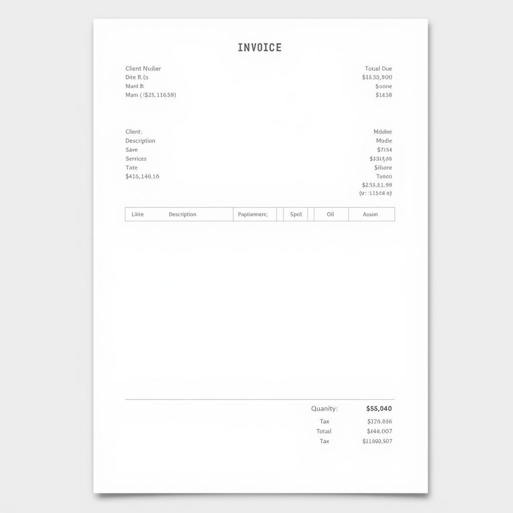 Catering Invoice Template Example