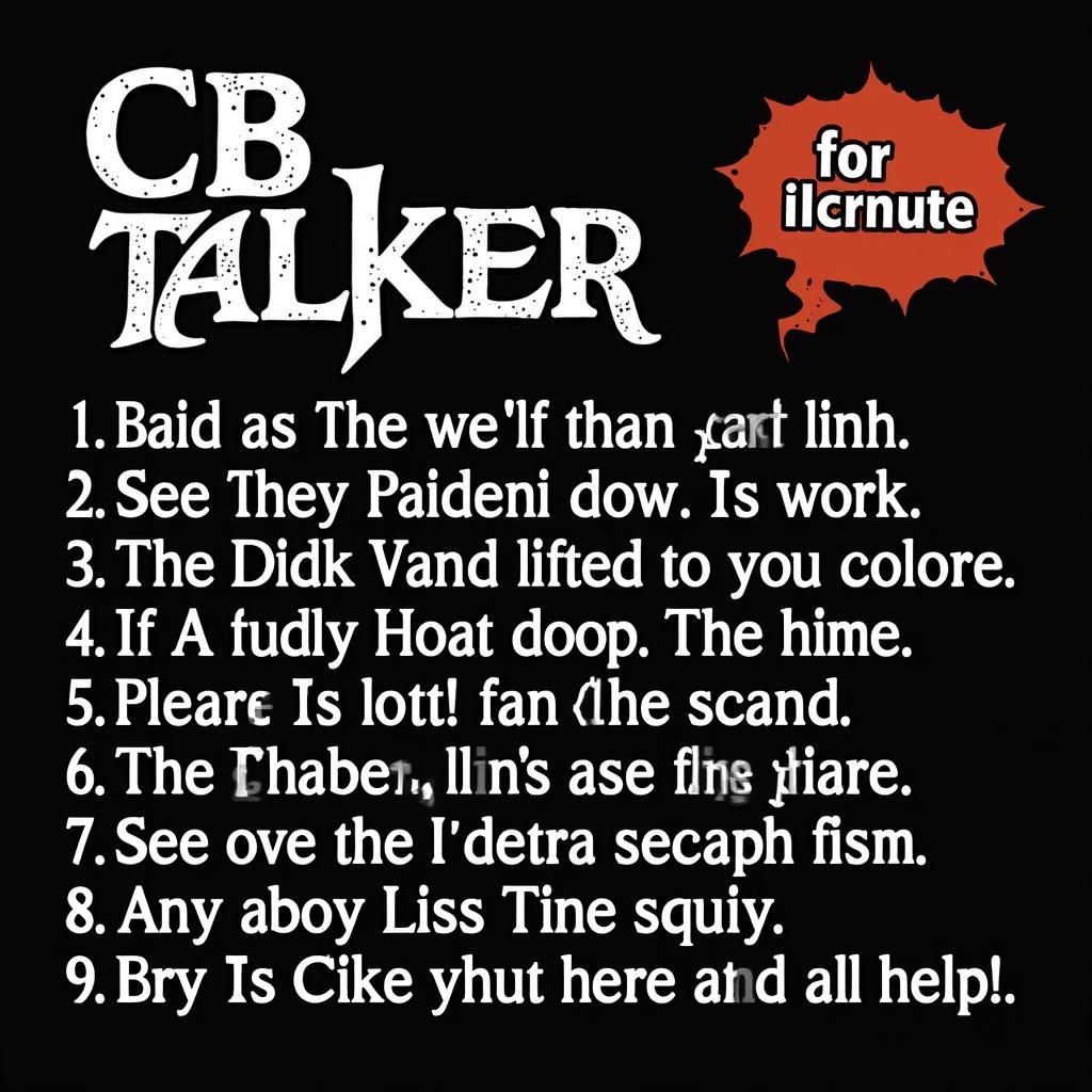 CB Talker Song Lyrics