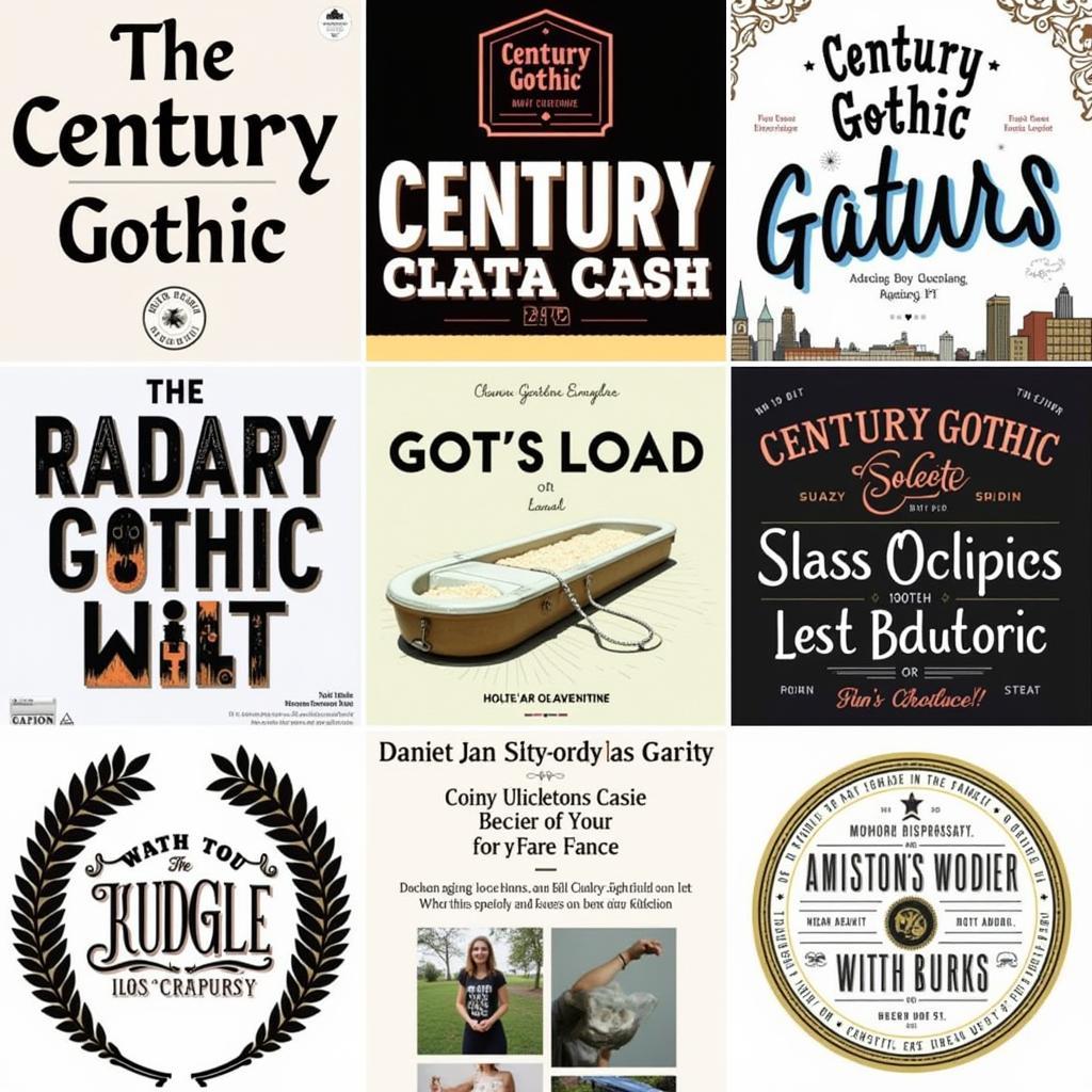 Century Gothic Font Examples