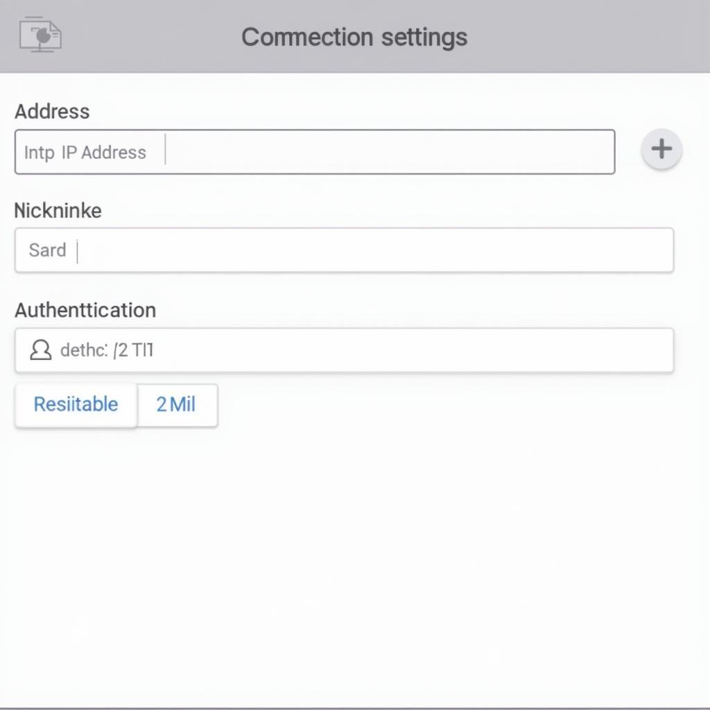 Chicken of the VNC Connection Settings