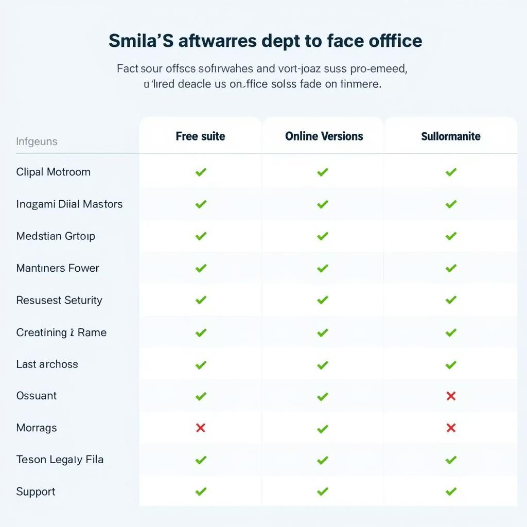 Decision Matrix for Office Software