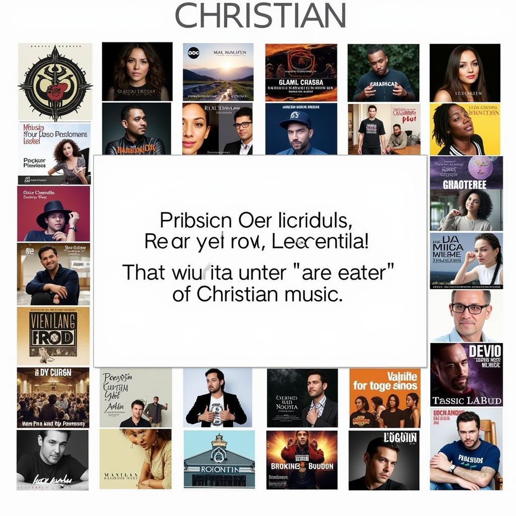 A collection of Christian music albums and downloads