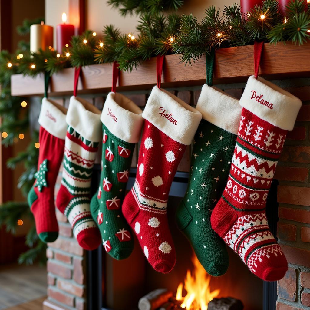 Knitting patterns for Christmas stockings