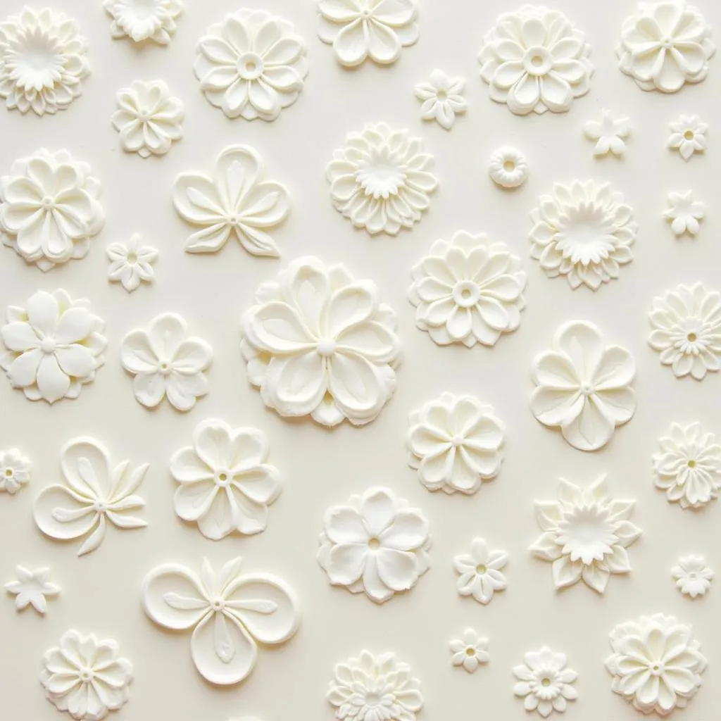 Classic Floral Pattern for Cake Decoration