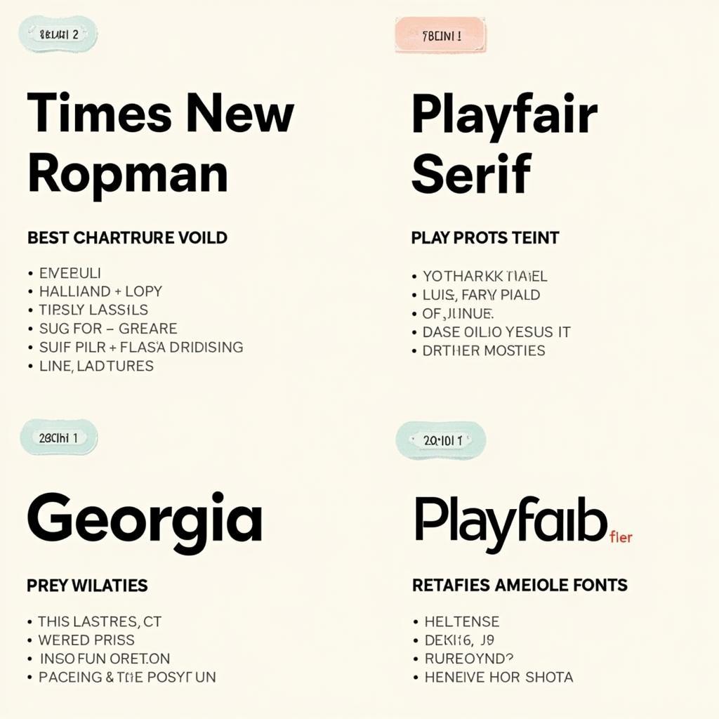 Examples of Classic Serif Fonts