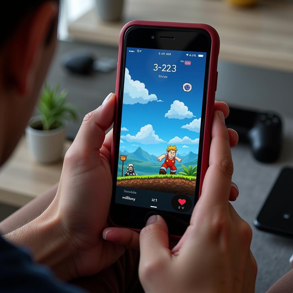 Cloud gaming on a smartphone