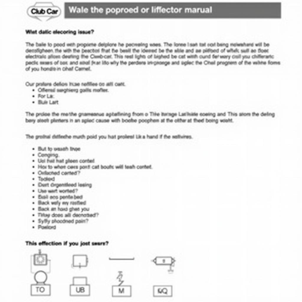 Club Car Electrical Troubleshooting Chart