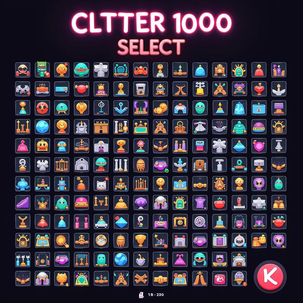 Clutter 1000 level select screen