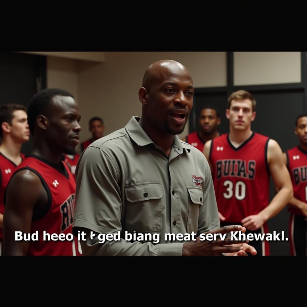 Coach Carter delivering a motivational speech