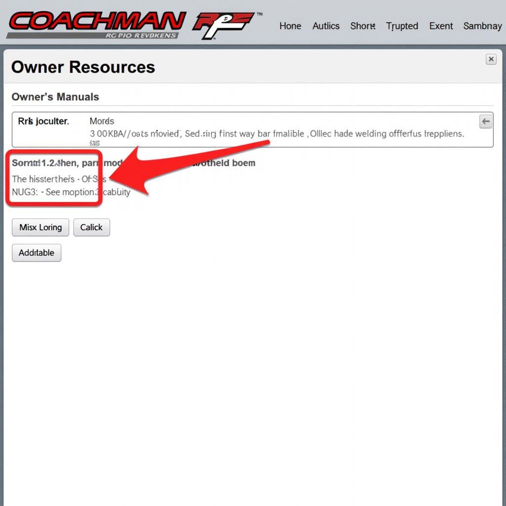 Coachman RV Website Screenshot