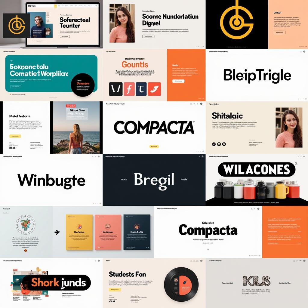 Compacta Font in Design