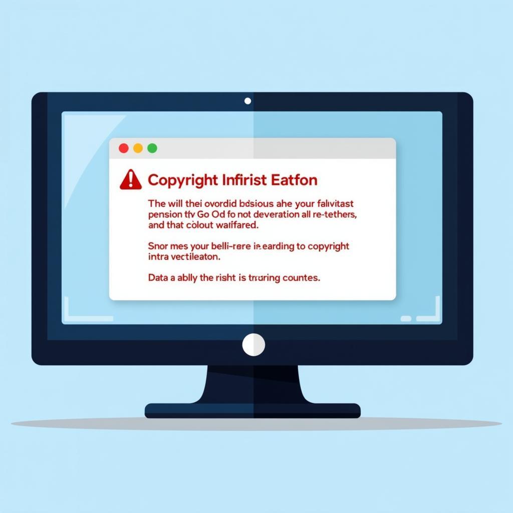 Copyright Infringement Warning Popup