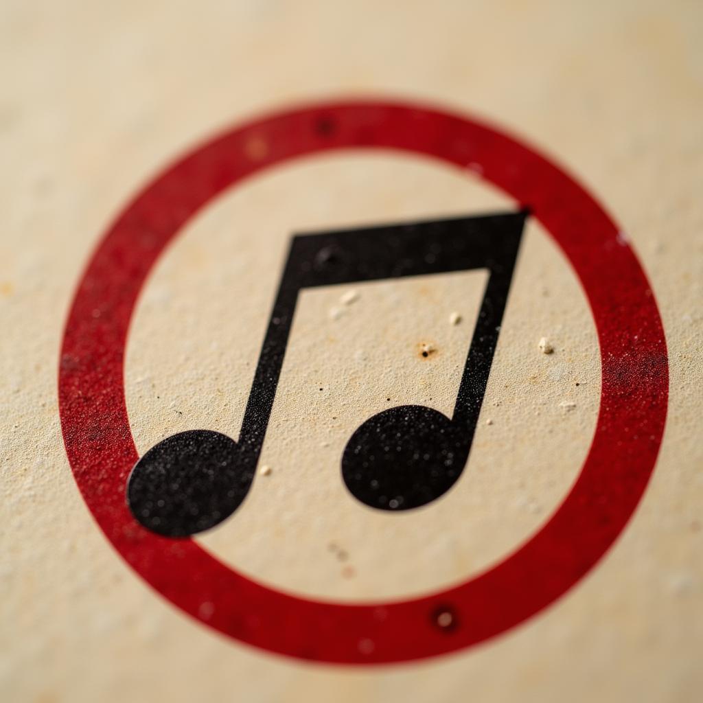 Copyright symbol representing music rights protection 