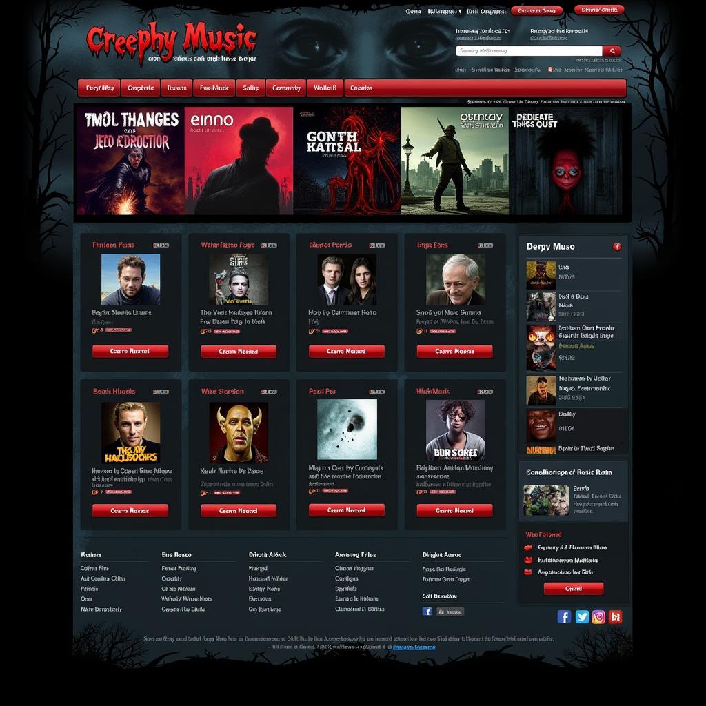 Website offering creepy music downloads