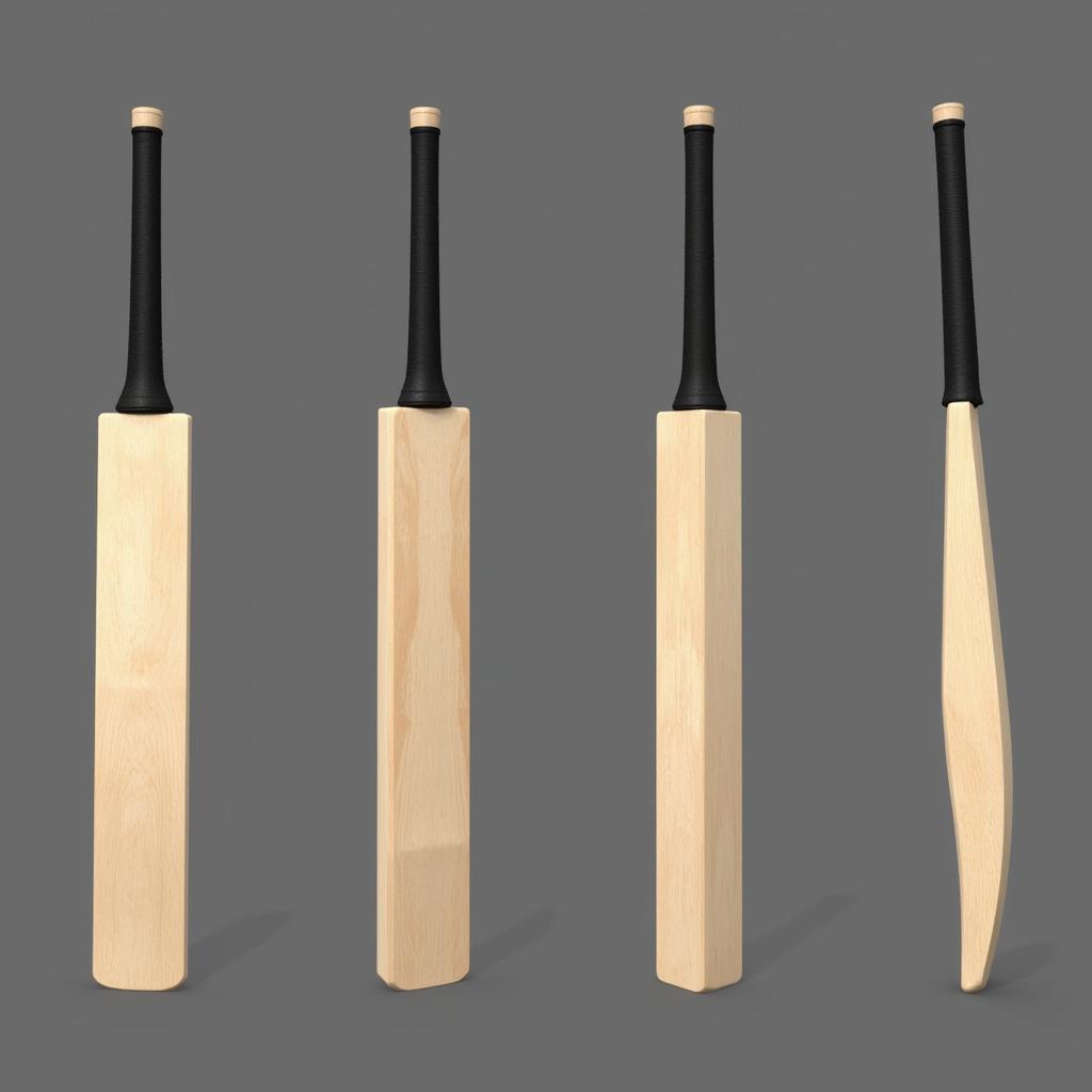 Comparing Cricket Bat 3D Models