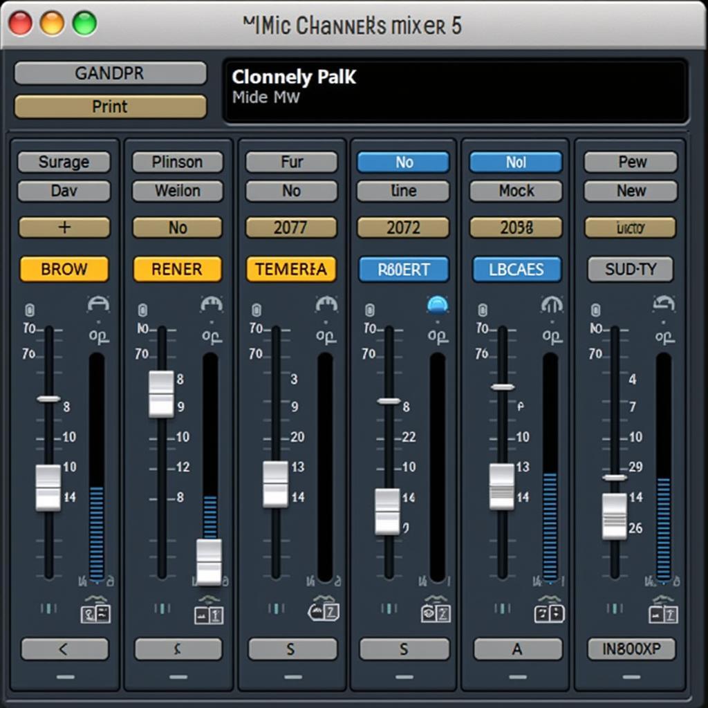 Cubase 5 Mixer Interface Display