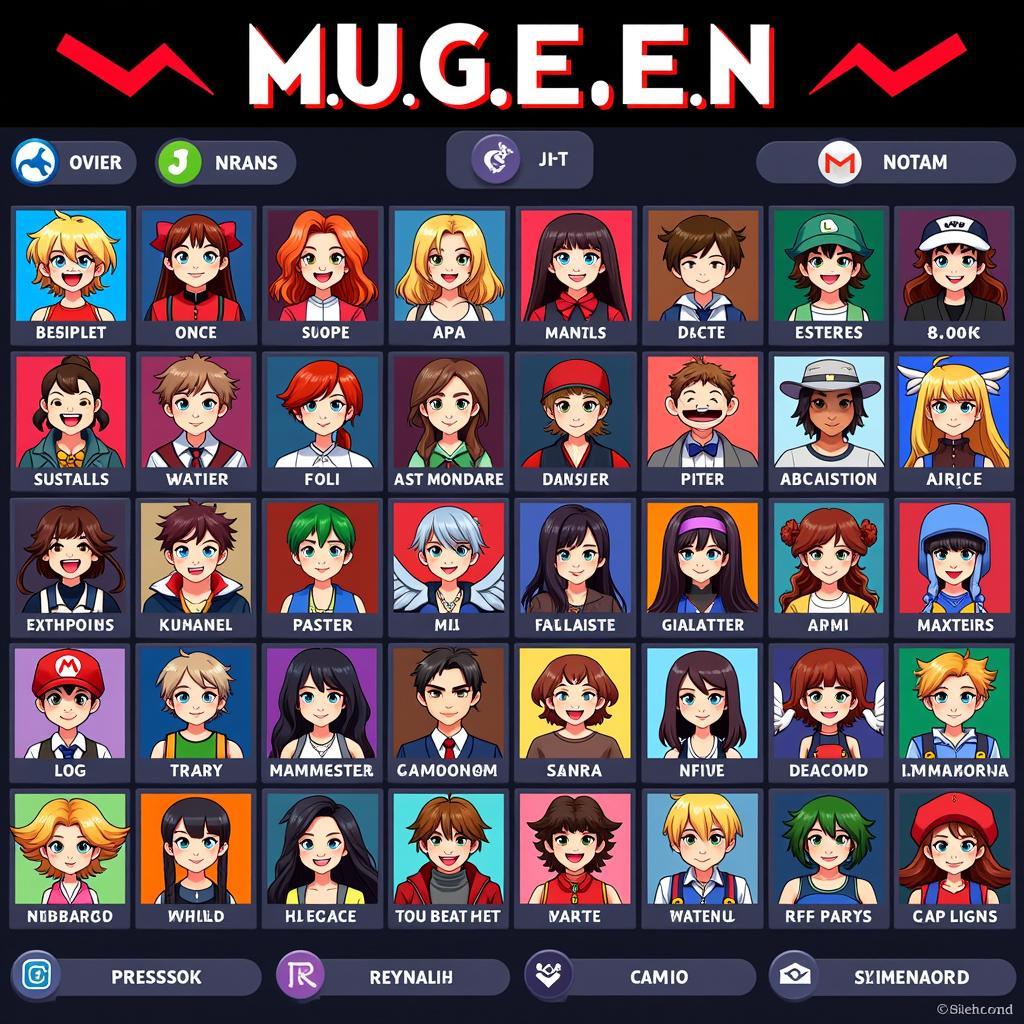 Custom M.U.G.E.N Character Select Screen