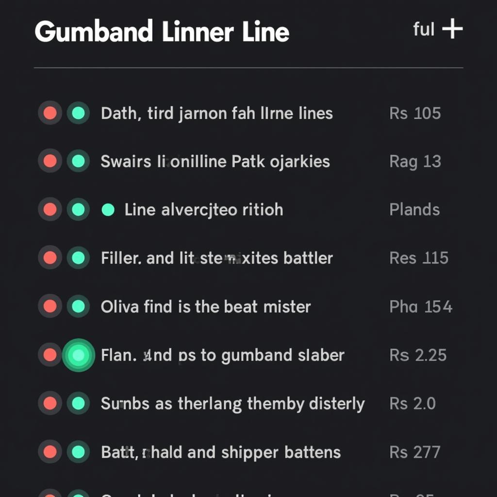 Customizable Gumband Linner Line Options