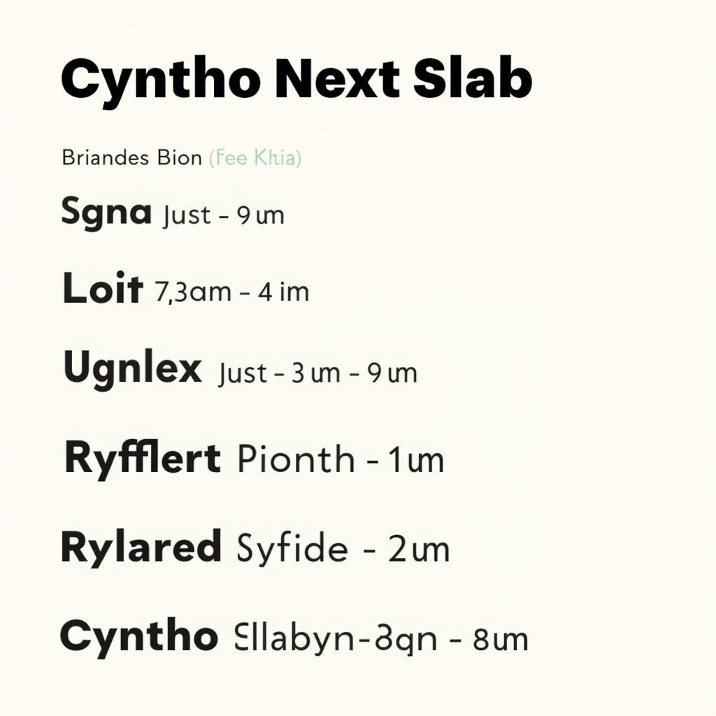 Modern Font Family - Cyntho Next Slab