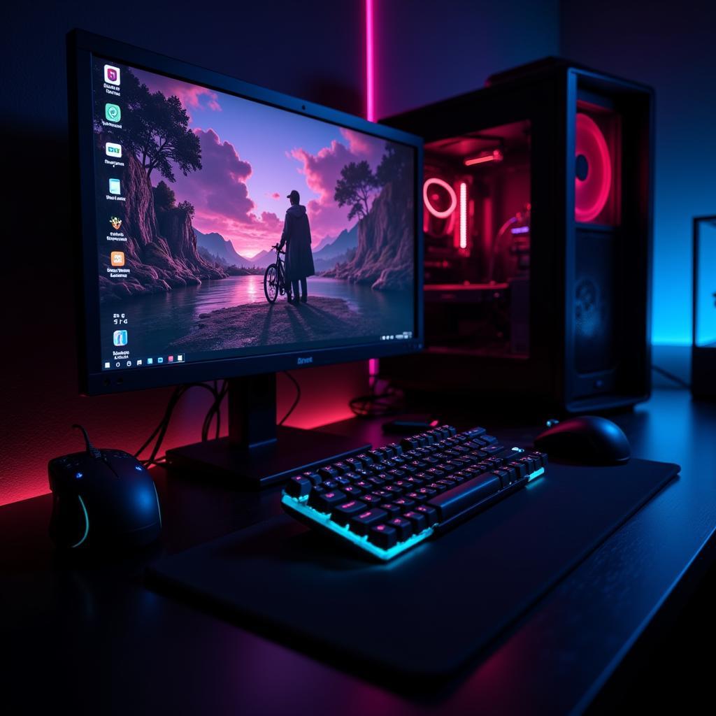 Dark Mode Gaming Setup