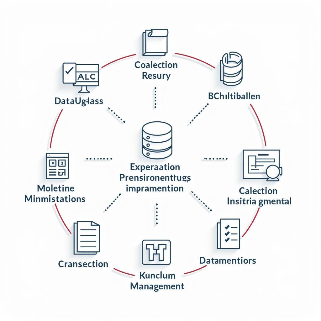 Visual representation of core database management concepts