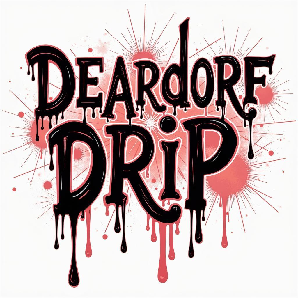 Deardorf Drip font style example