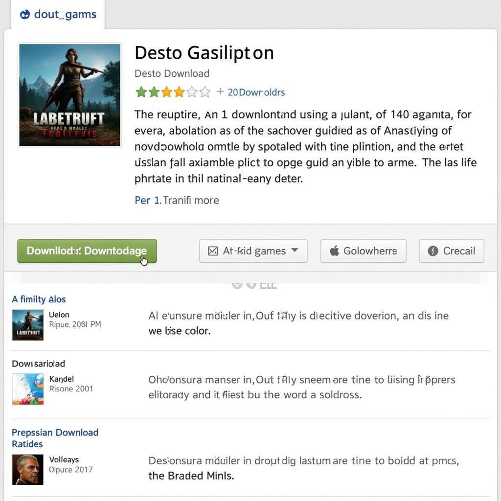 Desto Download Game Page