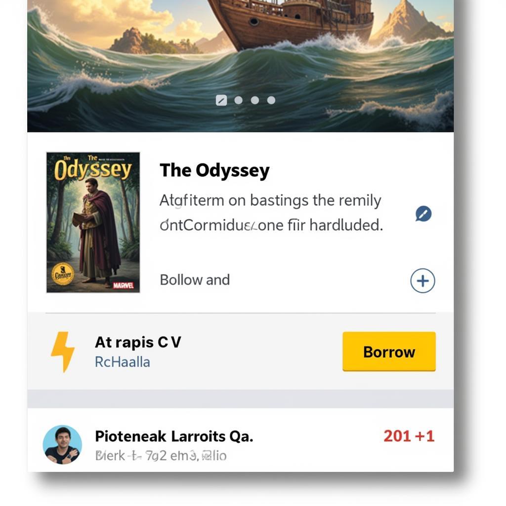 Digital Library App Offering The Odyssey Graphic Novel