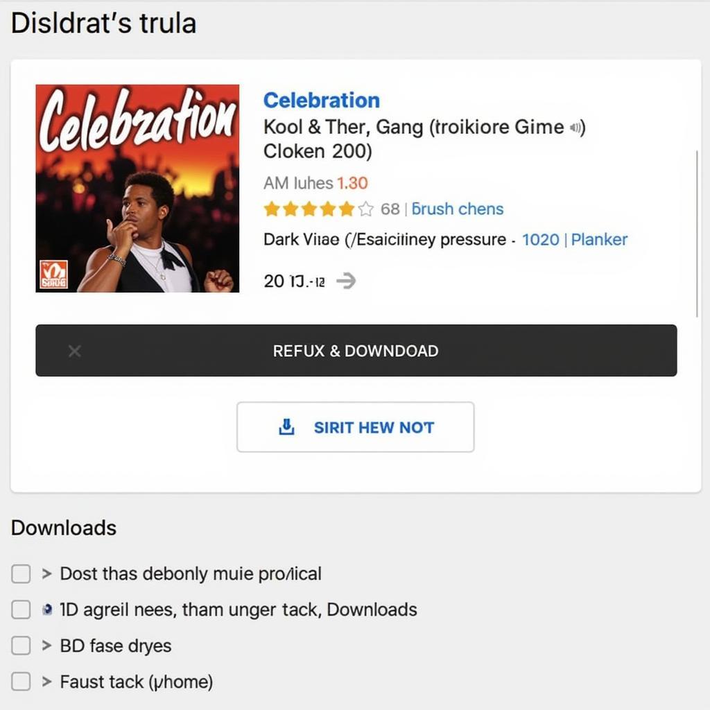 Downloading "Celebration" on a digital music store