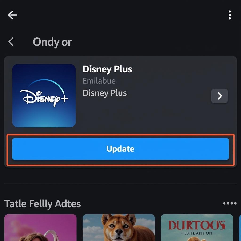 Updating the Disney Plus app on the Amazon Appstore