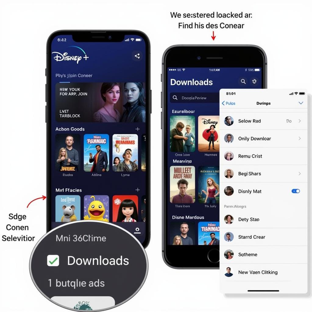 Disney Plus Downloads Section