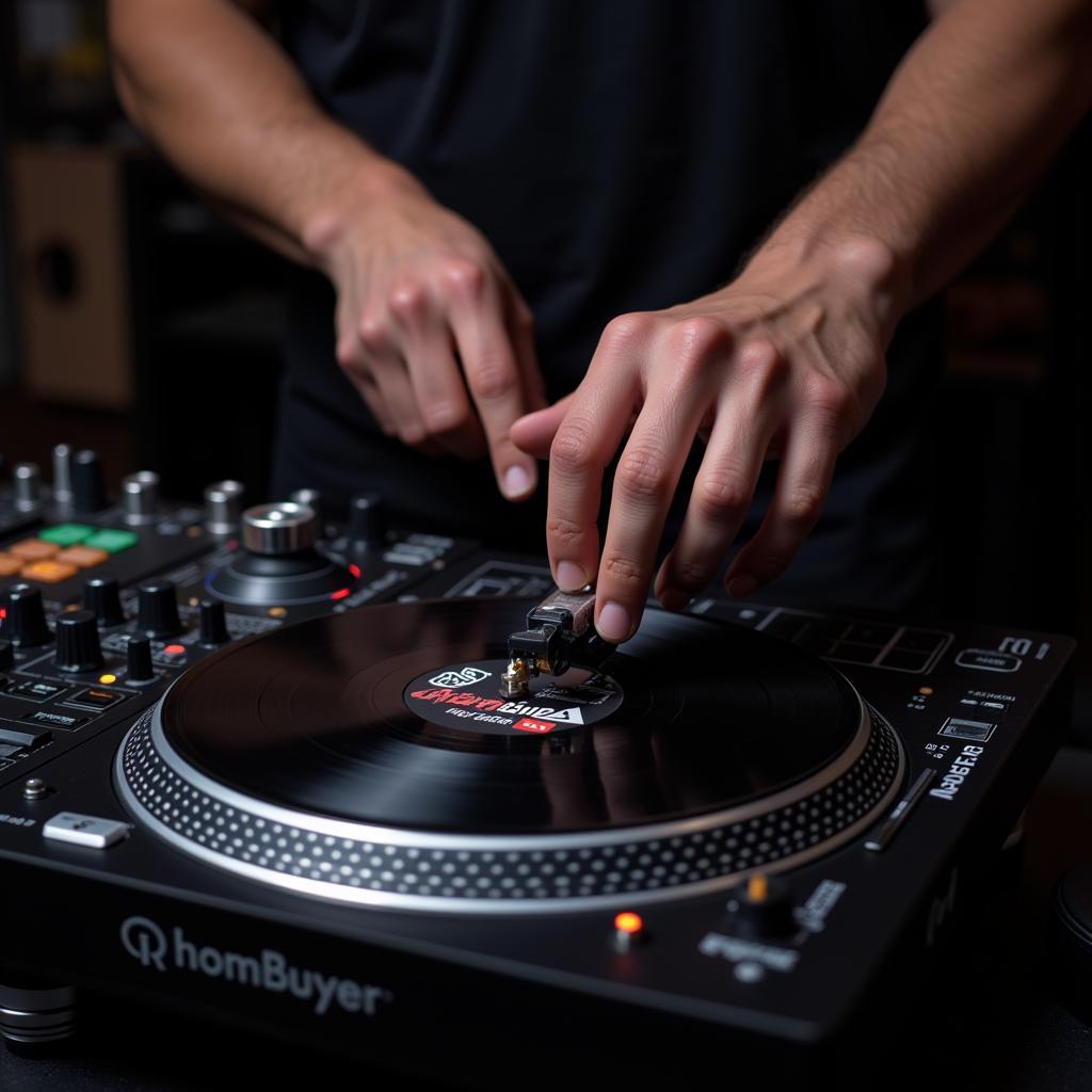 DJ Mixing on Turntables