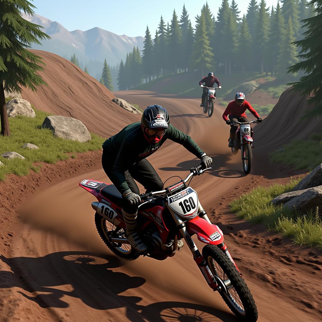 Downhill Domination gameplay screenshot