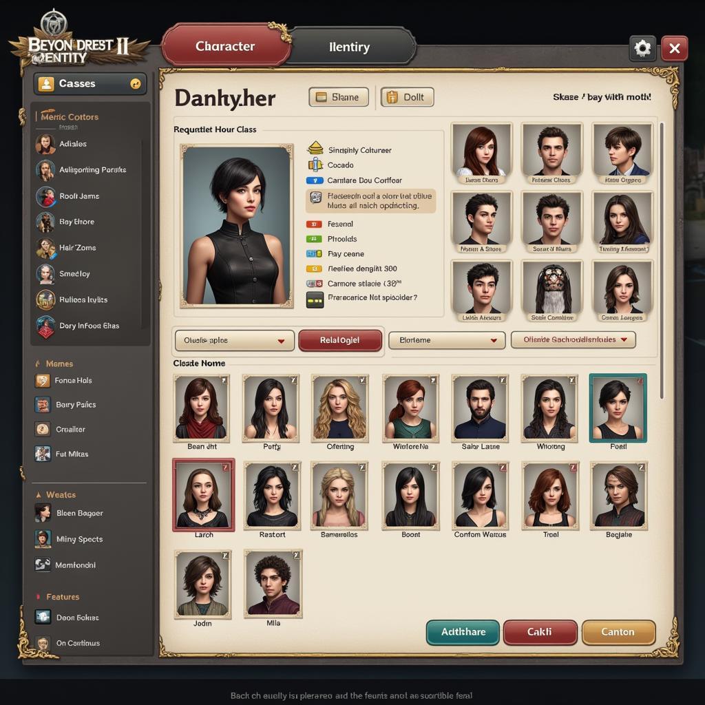 Beyond Identity Character Creation Screen