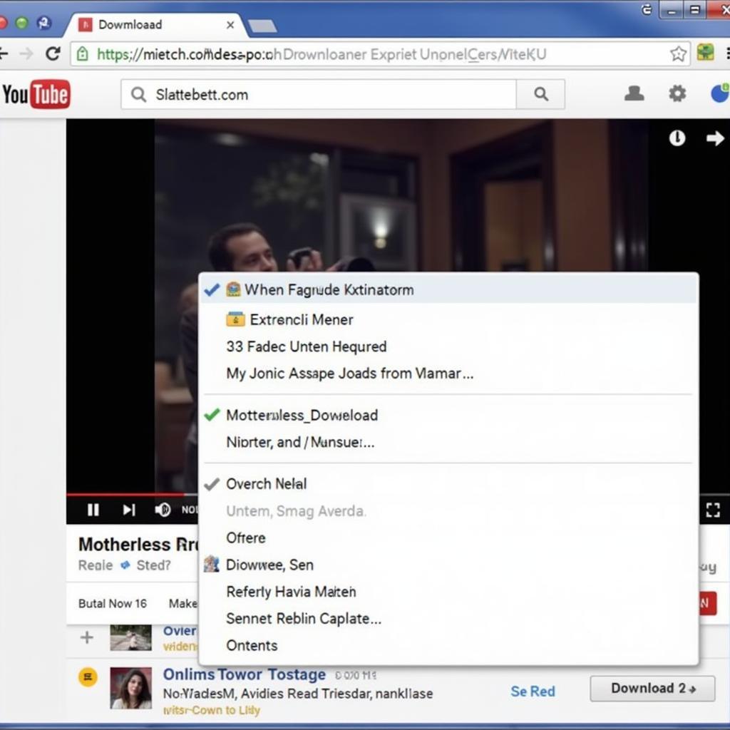 Using browser extensions to download videos from Motherless