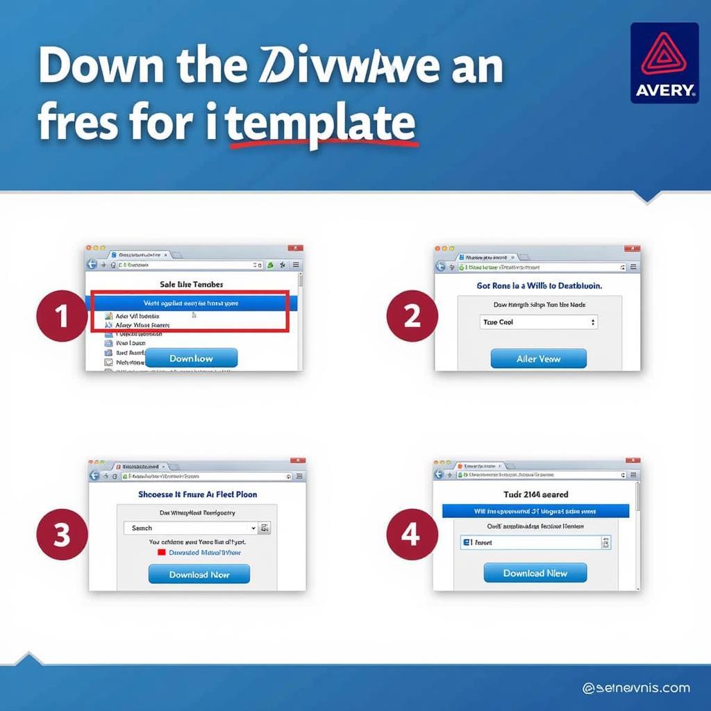 Downloading Avery template steps