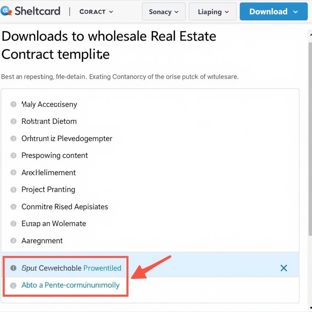 Downloading a Contract Template