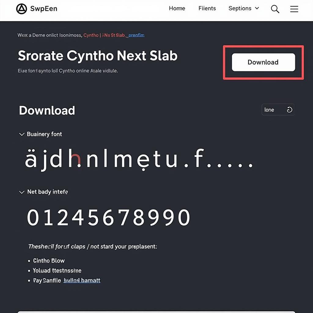  Downloading Cyntho Next Slab Font