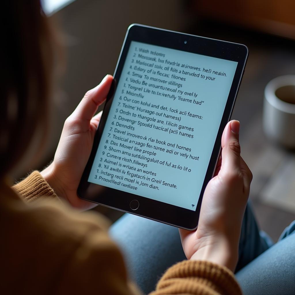 A person downloading free sci-fi ebooks on their tablet