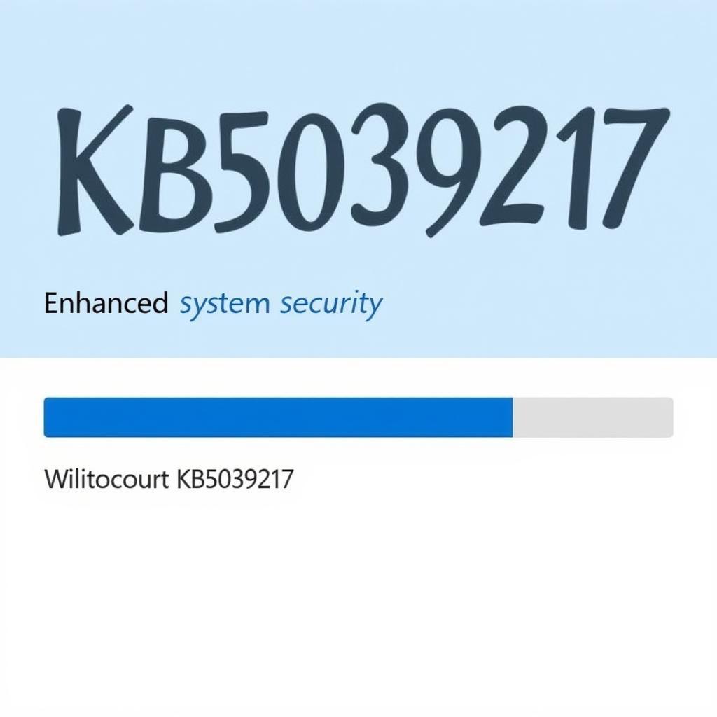 Downloading KB5039217 update progress bar