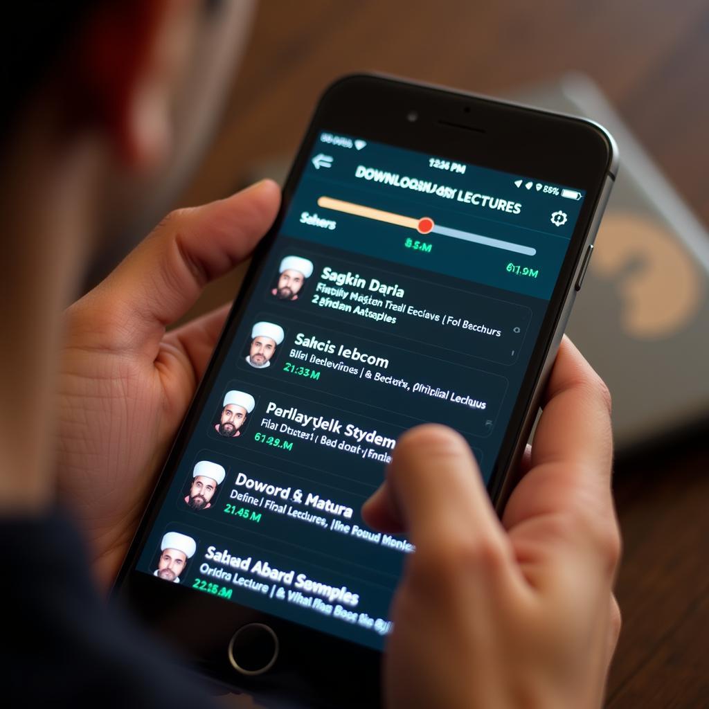 Downloading Islamic Lectures on a Smartphone