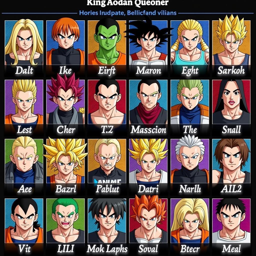 Dragon Ball Super Mugen APK Character Selection Screen