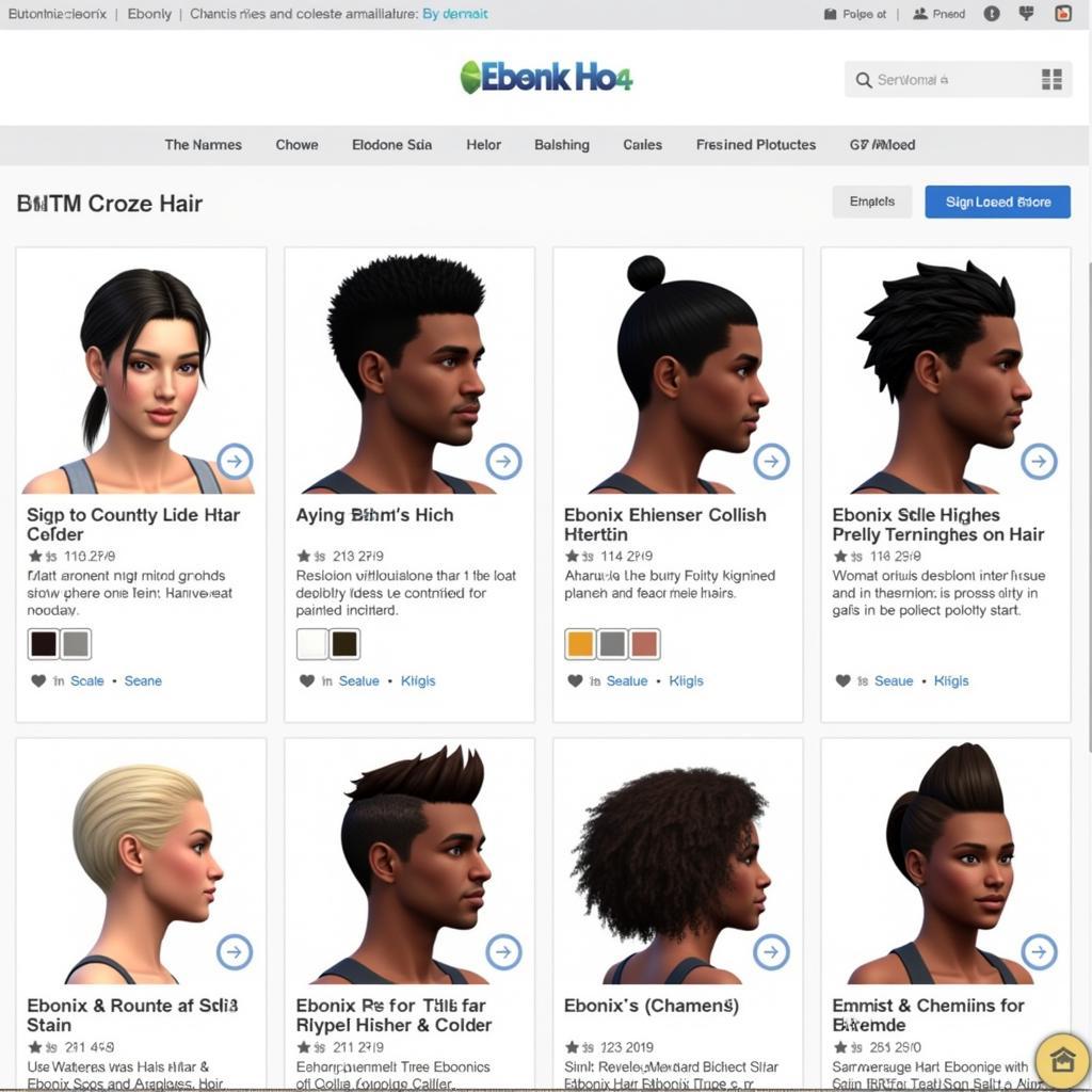 Sims 4 Ebonix Hair CC Website