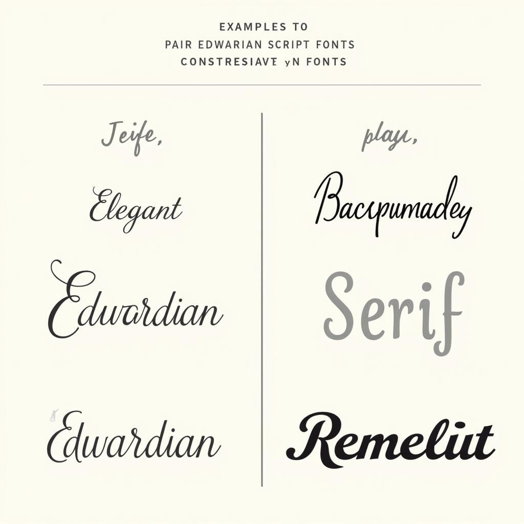 Edwardian Script Font Pairing Examples