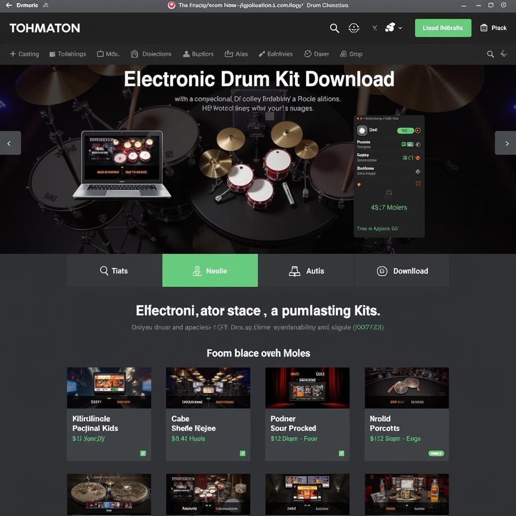 Electronic Drum Kit Download Interface