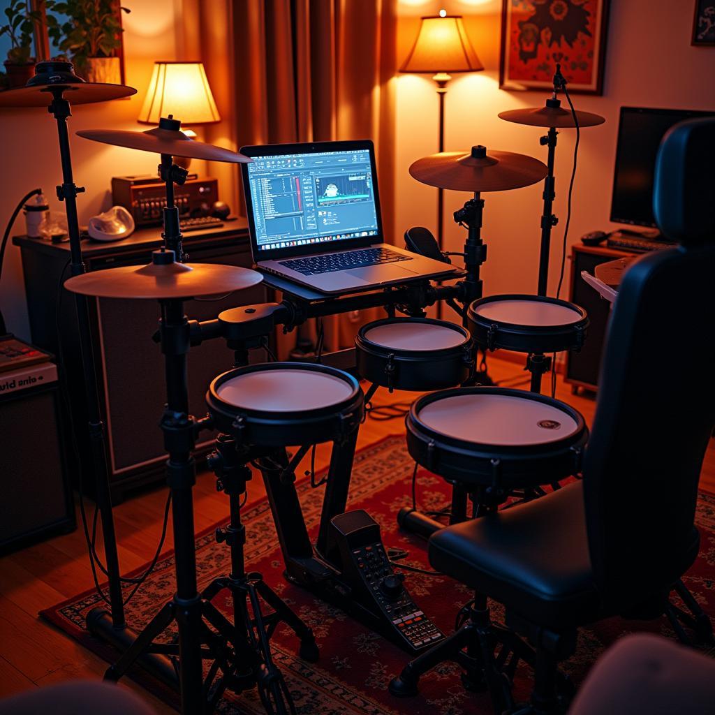 Home Studio Electronic Drum Kit Setup