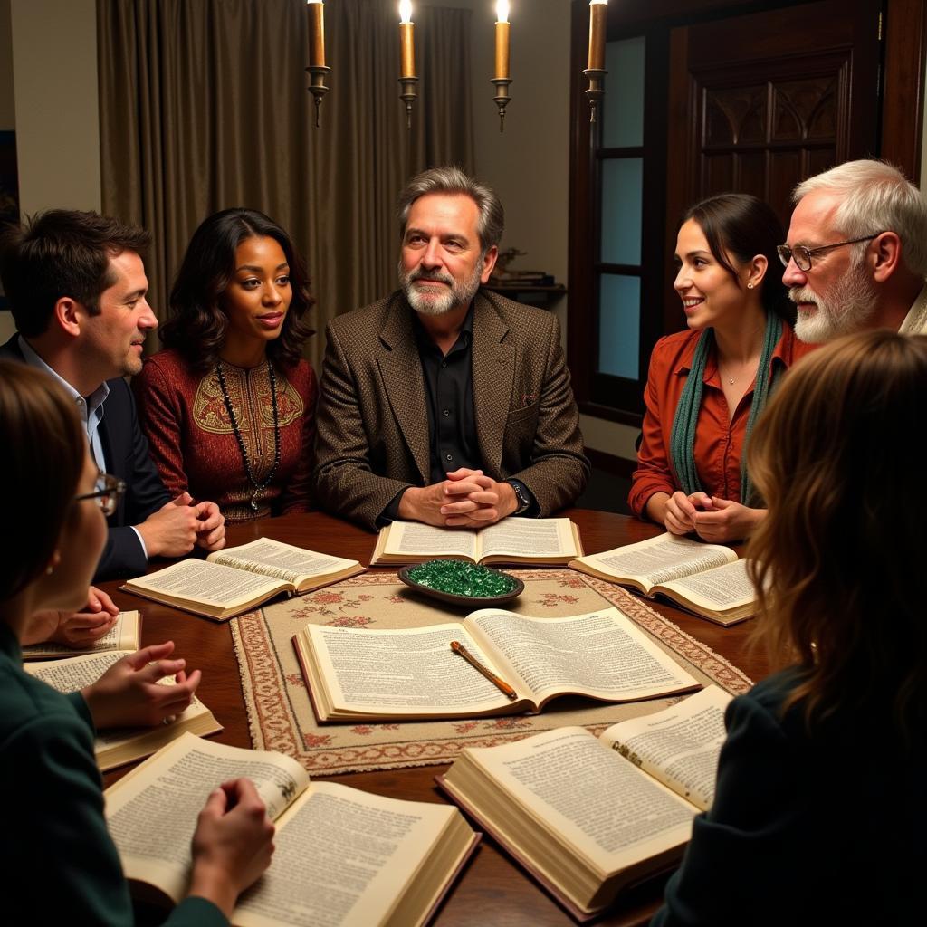 Group Studying the Emerald Tablet