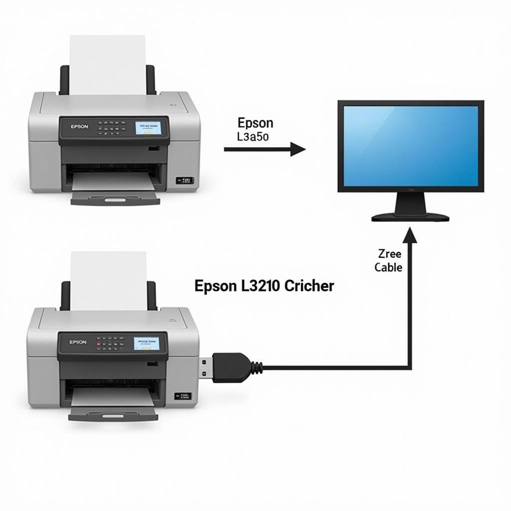 Epson L3250 Printer Connected to Computer