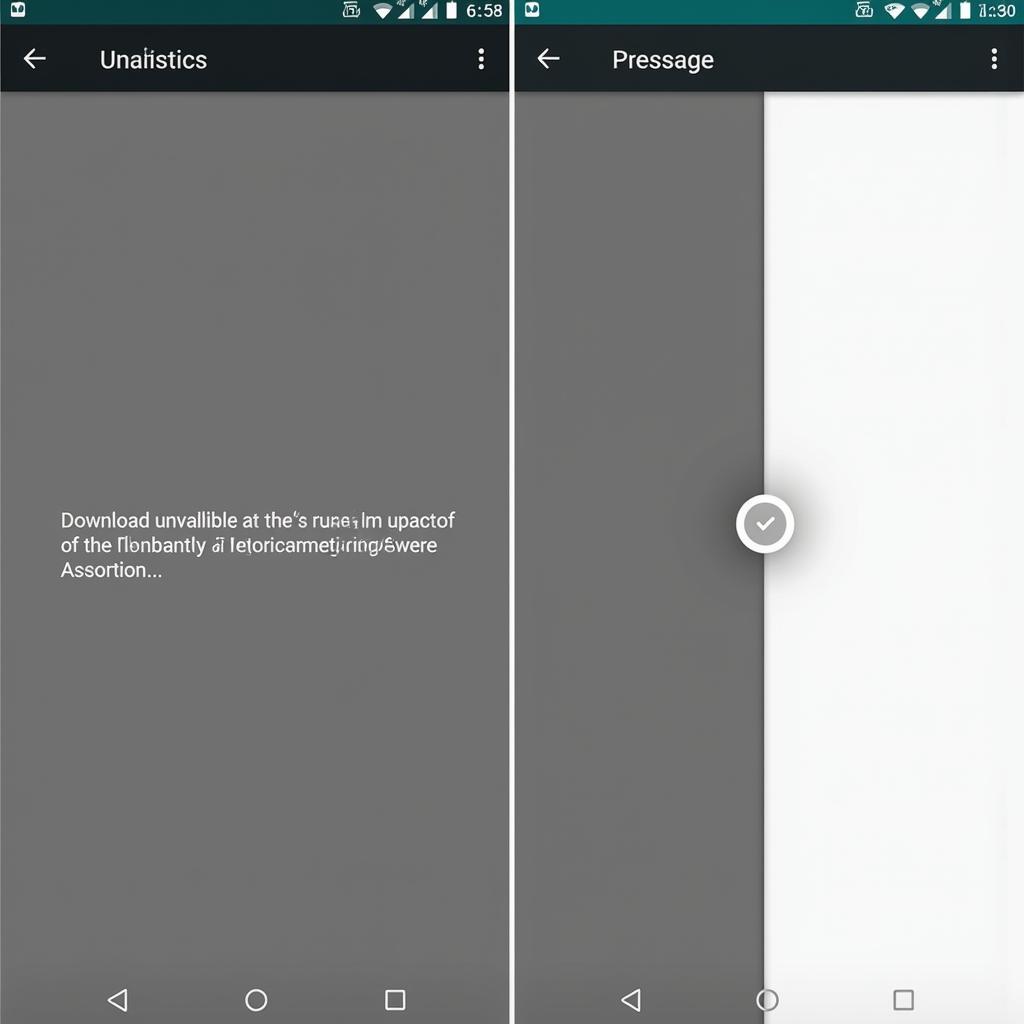 Error message on Android phone